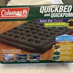 Coleman Quickbed Queen Size Inflatable Air Mattress Flocked With Pump. Fixed Price $49.95.