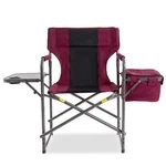 Foristrail Director Camping Chair With Cooler Bag & Foldable Side 1, Wine Red. Fixed Price $98.86.
