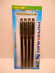 4 Pack Paper Erasermate Medium Black Tip Ballpoint Pens New 2006. Fixed Price $8.99.