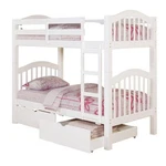 Acme Heartland Twin Wooden Bunk Bed White. Fixed Price $557.27.