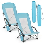 Vevor Folding Beach Chair High Back Mesh Camping Cup Holder 330LBS 2 Pack. Fixed Price $59.99.