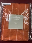 North Shore Linens Throw 100% Acrylic, Pumpkin Spice,cream STRIPES,50X60REFOLDED. Fixed Price $9.00.
