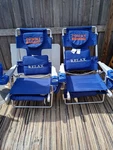 Tommy Bahama Beach Chair 2-PACK Adjustable, Reclining, Storage. Fixed Price $80.00.