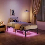 Metal Bed Frame-with Color Changing Rgb Lights Simple And Modern 14INCH. Fixed Price $85.00.