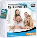 White Twin Size Mattress Protector Waterproof Soft Breathable Bed Cover Fashion. Fixed Price $14.84.