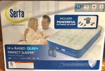 Serta Perfect Sleeper Raised Queen Comfort Top Inflatable Mattress 18IN High. Fixed Price $69.99.