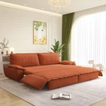 73.2" Corduroy Futon Sleeper Sofa Bed Queen Size Convertible Pull Out Orange. Fixed Price $469.99.