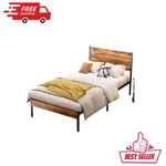 New Twin Metal Platform Bed Frame Headboard Footboard Wood Slats 700LBS. Fixed Price $56.67.