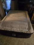 Bestway Queen Air Bed Inflatable Mattress Built-in Pump Beige Brown Pvc 20IN. Fixed Price $40.00.