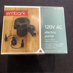 Embark Electric Pump + Attachments For Airbed Mattress 120V. Fixed Price $69.99.