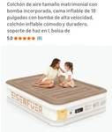 Eisenfuer Full Air Mattress 80X60X18IN Built-in Pump Inflatable Firm. Fixed Price $60.00.