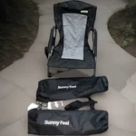 Folding Low Camping Chair Lightweight Portable Lawn Two Lot Sunnyfeel Blk. Fixed Price $104.54.