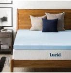Lucid 3 Inch Cooling Gel Memory Foam Mattress Topper For Queen Bed. Fixed Price $34.99.