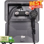 Black Rv Exterior Shower Box Kit Outdoor Camper Travel Trailer Motorhome. Fixed Price $63.11.