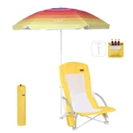 Nice Beach Chair, Sand Lake Chairs For Adults With Umbrella Cooler, Low. Fixed Price $100.26.