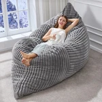3 In 1 Convertible Bean Bag Chair, Giant Floor Cushion, Washable Cover, Grey. Fixed Price $123.09.