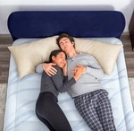 Sealy Queen Inflatable Mattress Blue Raised W/ Built-in Pump & Headboard. Fixed Price $125.99.