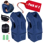 Inflatable Travel Pillow With Extra Bottom Pack Of 2 (blue) Free Shipping. Fixed Price $14.98.