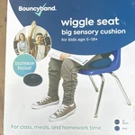 Bouncyband Wiggle Seat Sensory Cushion Blue 13" Tactile Toy For Ages 6-18. Fixed Price $14.99.