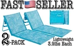 2-PACK Lightspeed Outdoors Lightweight Lounger Park And Beach Chair (aquamarine). Fixed Price $84.96.