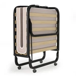 Folding Bed W/memory Foam Mattress Rollaway Metal Sleeper Made Italy. Fixed Price $159.99.