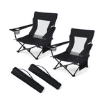 Hasteel Folding Beach Set Of 2, Foldable Black Camping Chairs... Fast Ship. Fixed Price $77.96.