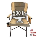 Black Sierra Oversize Camping Chair For Adults Supports 500 Lbs, Xl Heavy Duty. Fixed Price $127.48.