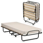 Costway Portable Folding Bed W/ Memory Foam Mattress Rollaway Guest Home Camping. Fixed Price $158.99.