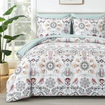 Boho Comforter Set Queen - 7 Pieces Bed In Bag Floral Design, Bohemian. Fixed Price $97.99.