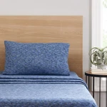 Mainstays Extra Soft Adult Jersey Bed Sheet Set, Twin-xl, Blue Crackle, 3 Pieces. Fixed Price $27.34.