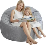 3 Ft Bean Bag Chair, Memory Foam Chairs For Adults With Filling, Round. Fixed Price $64.99.