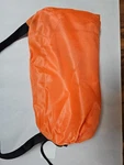 Inflatable Air Lounger Couch Orange Portable Camping Beach No Pump. Fixed Price $15.00.