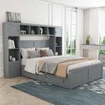 Solid Wood Platform Frames W/ Storage Drawers Bookshelves Bedroom Furniture. Fixed Price $779.99.
