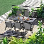 "yaheetech Set Of 4 Folding Patio Chairs With Armrests, Stackable & Portable". Fixed Price $122.73.