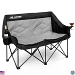 Oversized Double Camping Chair For 2 - Heavy Duty Portable Loveseat Black. Fixed Price $157.48.