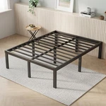 Novilla Size Bed Frame, 14 Inch Metal Platform Full, Black. Fixed Price $88.04.