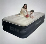Air With Built Pump - Upgraded Twin Blow Mattress, 2 16". Fixed Price $64.95.