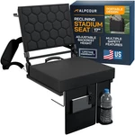 Alpcour Folding Reclining Stadium Seats With Back Support For Bleachers - Black. Fixed Price $45.77.