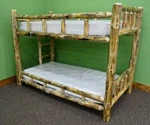 Log Bunk Bed Full/full Northern Rustic Pine Amish-made Usa Free Shipping. Fixed Price $1249.00.