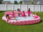 Member's Mark Oversized Inflatable Pool Sofa Pink Lounge Float 2026. Fixed Price $399.00.