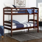 Walker Edison Solid Wood Twin Over Bunk Bed - Espresso. Fixed Price $355.00.