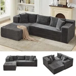 Modular Sectional Sofa Cloud Couch, 106" Comfy Shaped Black Couches. Fixed Price $202.99.