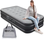 Ez Inflate Portable Blow Up Air Mattress For Travel/home, Black & Grey, Twin 16". Fixed Price $39.99.