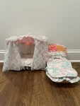 Barbie Furniture Canopy And Rose Bow Beds 1990S. Fixed Price $30.00.