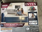 Intex 18" Queen Dura-beam Deluxe Air Mattress With Headboard And Built-in Pump.. Fixed Price $50.00.