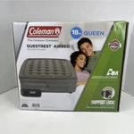 Coleman Guestrest Airbed 18" Queen Mattress Indoors/outdoors, Built Pump. Fixed Price $68.99.