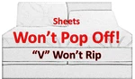 Won't Pop Off King Flex Top, Royal Blue Adjustable Split Head Deep Pocket Sheets. Fixed Price $162.44.
