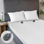 Sunbeam Quilted Heated Mattress Pad King 80" X 76" 12 Settings - White. Fixed Price $86.00.