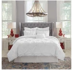 Nip Pointehaven White Knotted Pintuck Full Queen Duvet Cover Set. Fixed Price $93.99.