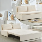 Zafly Queen Size Modern 2 In 1 Easy Pull Out Sofa Bed Corduroy With 3.9''MATRESS. Fixed Price $329.99.